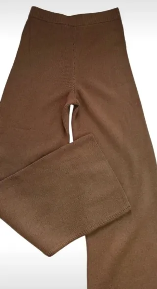 Pantalón Zara Recto Talla S Marrón