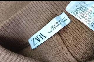Pantalón Zara Recto Talla S Marrón