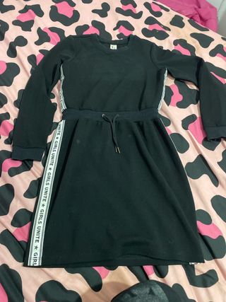 Vestido chándal negro talla S