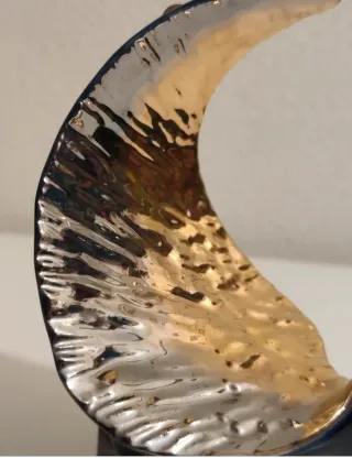 Paloma cerámica Galos dorada y plateada