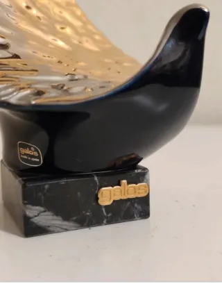 Paloma cerámica Galos dorada y plateada