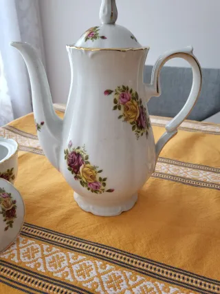 Juego de café vintage porcelana flores