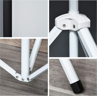 Schermo proiettore 84 pollici 4K HD formato 4:3 con treppiede pieghevole regolabile, schermo proiettore portatile in metallo, ampio angolo di 160 gradi, per casa, cinema, esterni, bianco