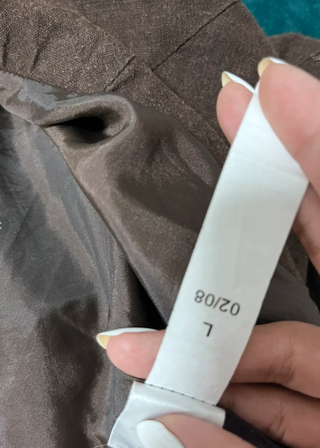 Falda Midi Lino y Viscosa Marrón