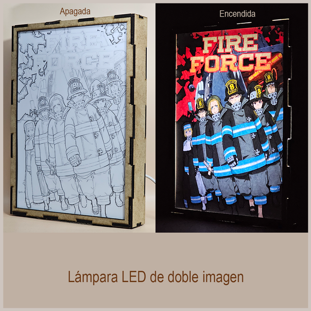 Lámpara LED Fire Force Doble Imagen