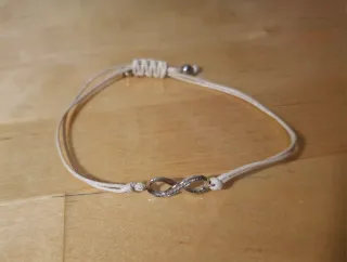 Pulsera infinito con circonitas plata
