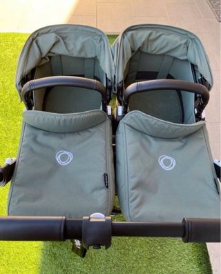 Carro Bugaboo Donkey 5 Gemelar Verde Militar