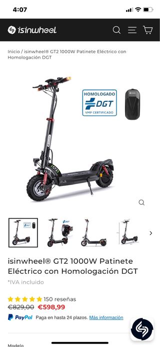 Patinete Eléctrico Isinwheel GT2