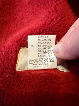 Giaccone rosso con pelliccia