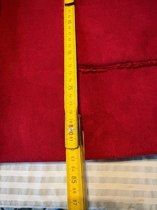 Giaccone rosso con pelliccia