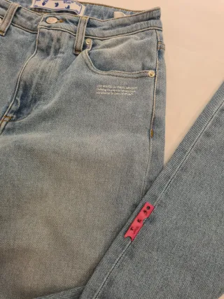 Pantalón Vaquero Off White Azul Hombre