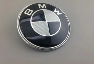 2 x EMBLEMA BMW NEGRO/PLATA CAPOT O MALETERO 82 M