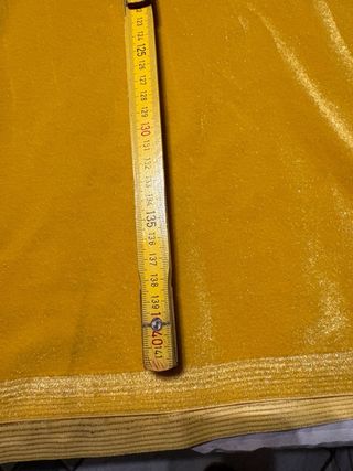 Giacca lunga gialla in velluto