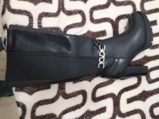 Botas tacón alto negras talla 38