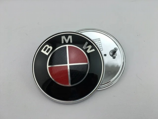 Simbolo BMW 82mm CAPOT O MALETERO ROJO/NEGRO
