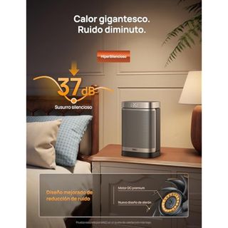 Dreo Calefactor Atom One, 3-Modos 3-Velocidades, 70°Oscilación, NUEVO, Calefactor cerámico de PTC con termostato, con termostato, temporizador 1-12H, Mando a distancia, Modo ECO-Ahorro de energía