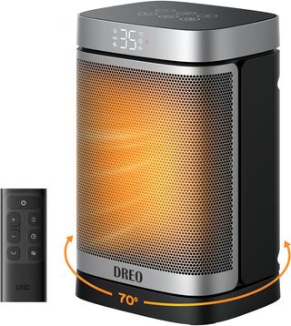 Dreo Calefactor Atom One, 3-Modos 3-Velocidades, 70°Oscilación, NUEVO, Calefactor cerámico de PTC con termostato, con termostato, temporizador 1-12H, Mando a distancia, Modo ECO-Ahorro de energía
