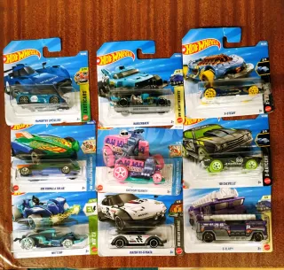 9 Coches Hot Wheels