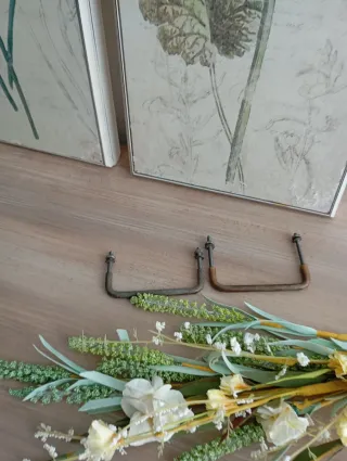 Conjunto 2 Tiradores antiguos metal