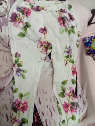 4 Pantalones Anchos Ligeros Estampados M/L