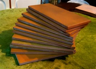 LOTE: "12 BALDOSAS VINTAGE: "OCRE TEXTURIZADO"