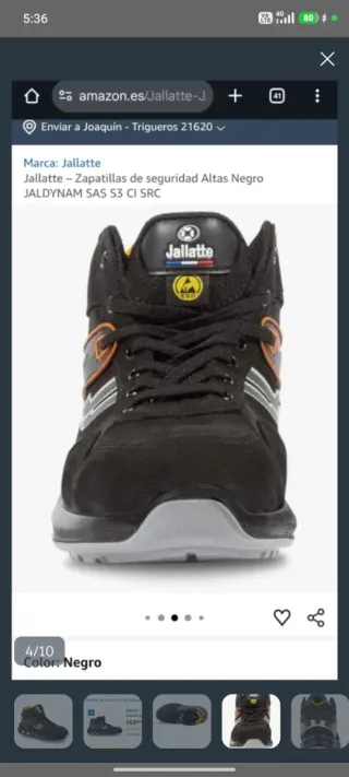 Botas seguridad Jallatte S3. ¡¡ 153€ en Amazon !!