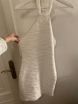 Vestido fiesta blanco halter