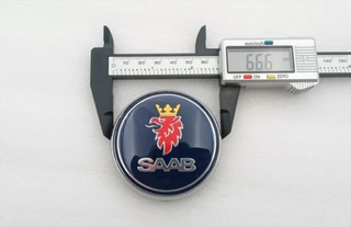 Emblema capot SAAB 67mm azul