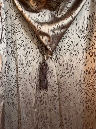 Jalaba Marroquí Beige y Marrón Talla Única