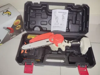 Motosierra Batería 6 pulgadas + 2 Cadenas +Maletín