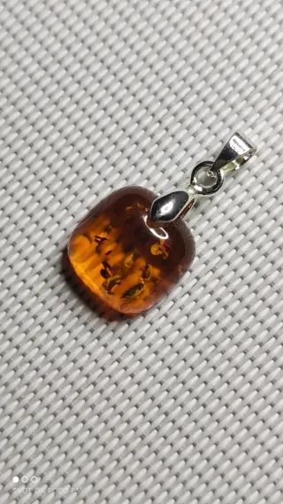 Colgante Ámbar Báltico Plata 925.