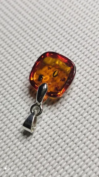Colgante Ámbar Báltico Plata 925.