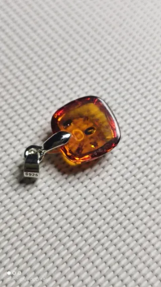 Colgante Ámbar Báltico Plata 925.