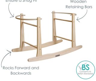 Soporte Mecedora Cuna Moisés Madera Clair de Lune