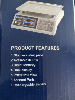 Báscula Digital LED a batería y a luz , Max 40kg