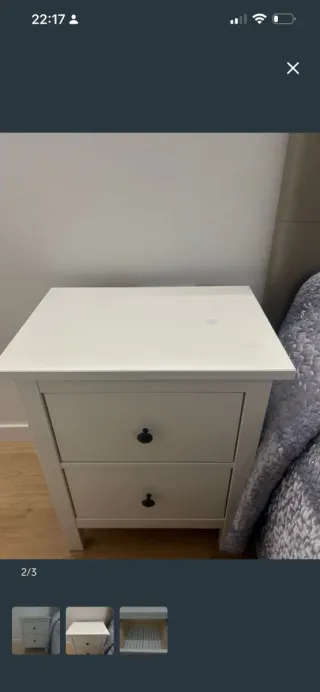 Comodino bianco Ikea
