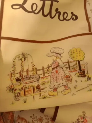 Porta lettere in tela con disegno