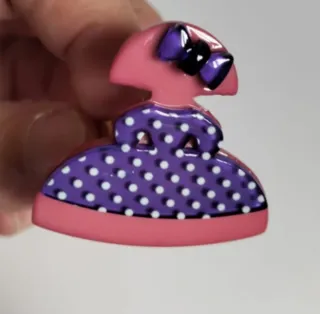 Anillo Resina Menina Malva Lunares Ajustable