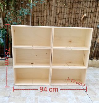 Scaffale 6 scatole in legno per armadi mobili