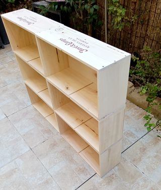 Scaffale 6 scatole in legno per armadi mobili