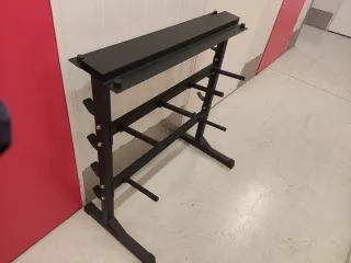 Soporte discos, mancuernas y barras largas