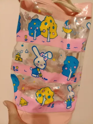 Sacca vintage 1982 con coniglietti