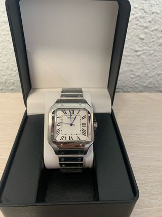 Seiko MOD inspirado Cartier Santos Plata Blanco
