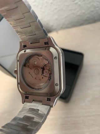 Seiko MOD inspirado Cartier Santos Plata Blanco