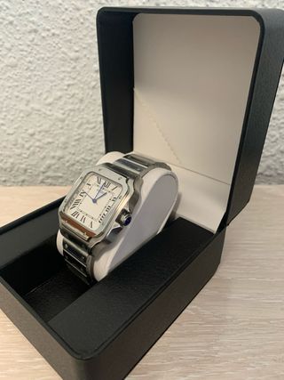 Seiko MOD inspirado Cartier Santos Plata Blanco