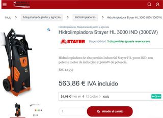 Hidrolimpiadora 3000W 200 bar