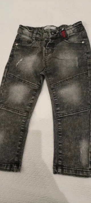 Pantaloni bimbo grigio effetto used