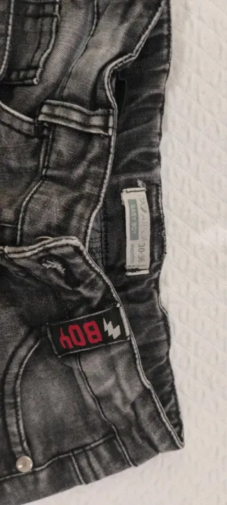 Pantaloni bimbo grigio effetto used