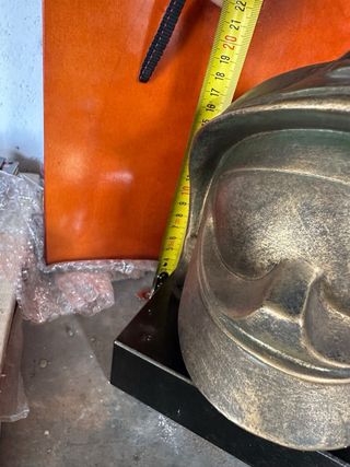 Figura Casco Bombero Bronce