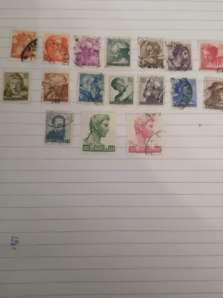 17 Francobolli Serie Michelangelo Italiani